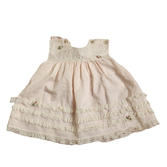 BABY BLISS x VINTAGE ruffle‎ dress size M infant - Picture 1 of 8